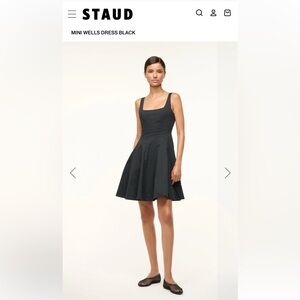 *NWT Staud mini wells dress black size 6